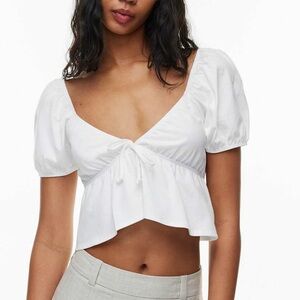 ARITZIA Sunday Best Kia Top White Women’s Crop Top NWT - Size XLarge